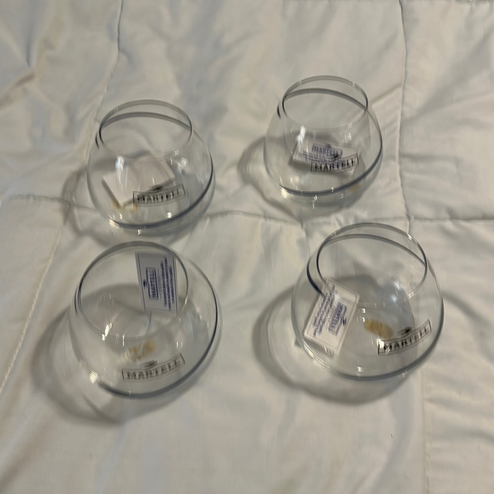 Martell Crystal Cognac Snifter Glass Set of 4